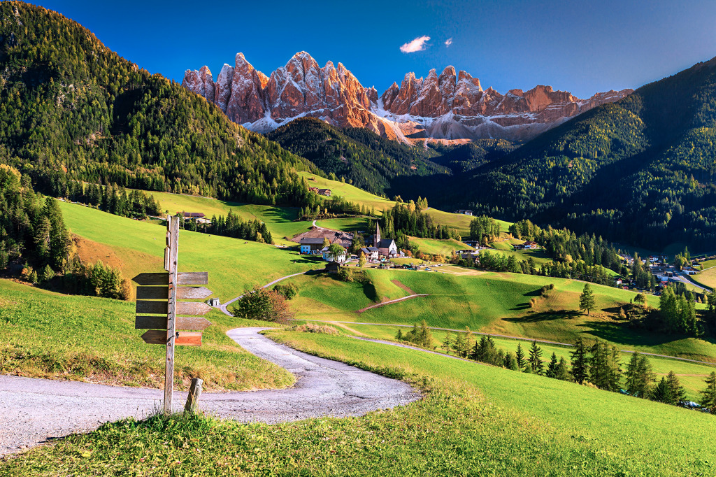 Vallée de Funes, Trentin-Alto Adige, Italie jigsaw puzzle in Puzzle du jour puzzles on TheJigsawPuzzles.com
