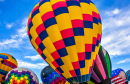 Hot Air Balloons Preparing for Takeoff