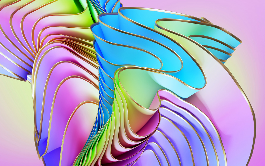 Pastel Wavy Gradient jigsaw puzzle in Fractals puzzles on TheJigsawPuzzles.com