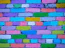 Brick Wall Painted by Children