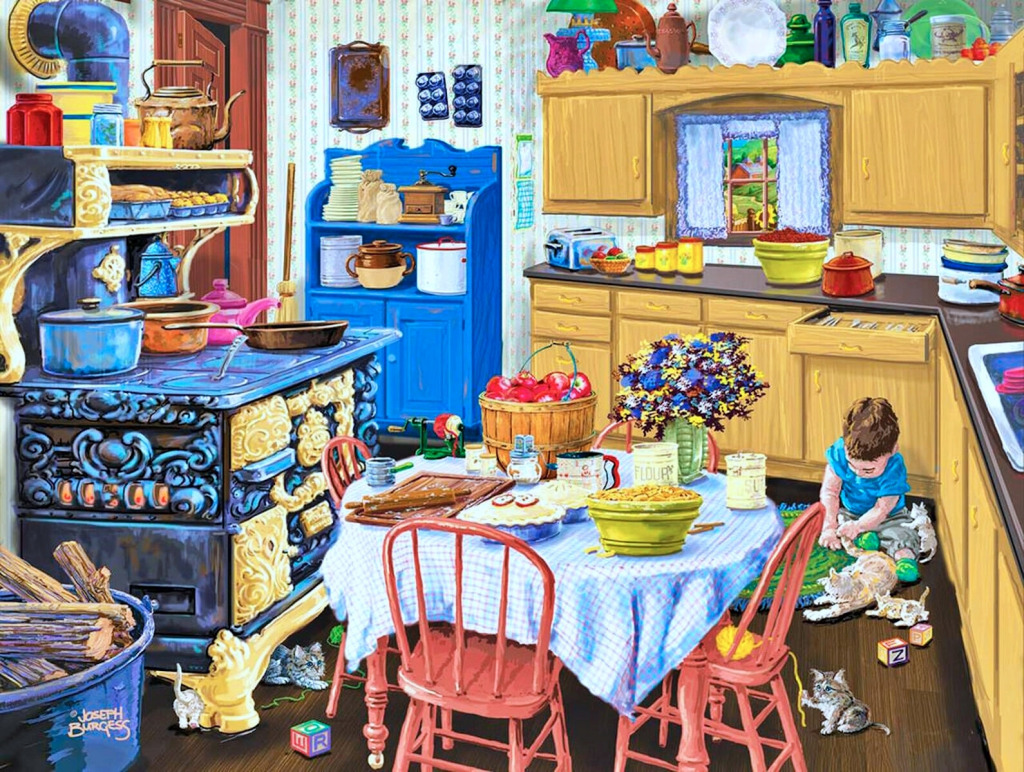 Vintage-Küche jigsaw puzzle in Essen & Trinken puzzles on TheJigsawPuzzles.com