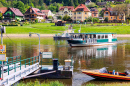 Stadt Wehlen Ferry on the Elbe River, Germany