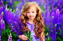 Little Girl in a Lupine Field