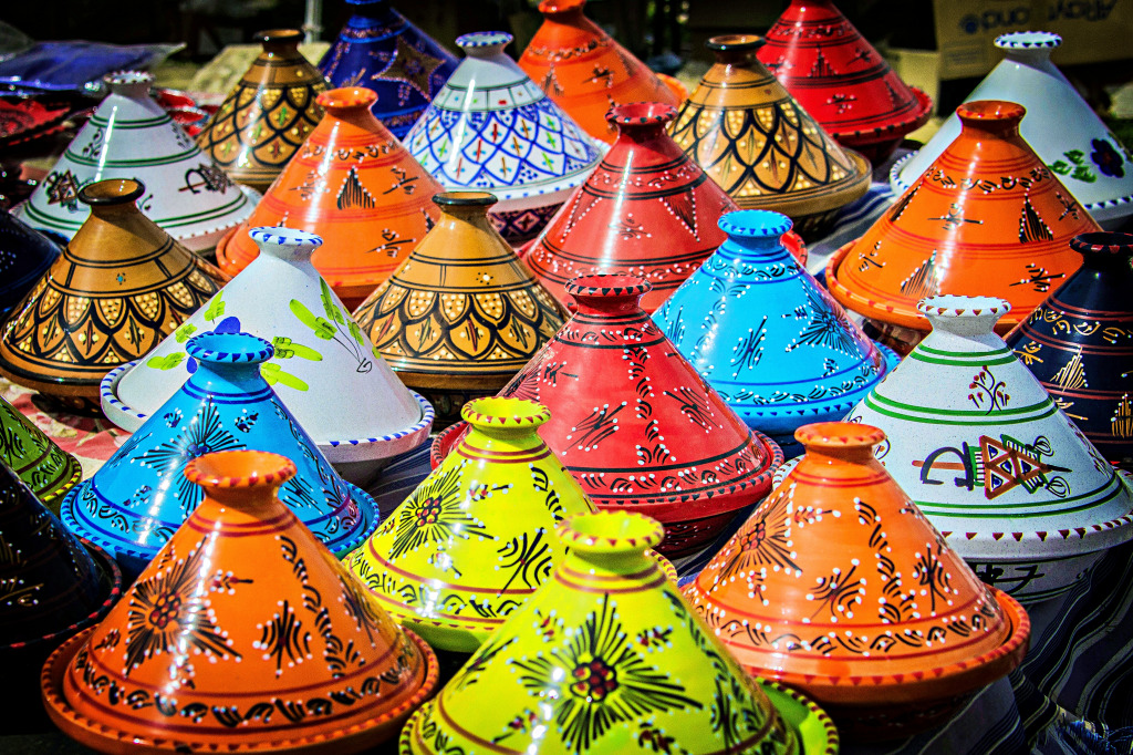 Traditionelle Berber-Tajine in Timgad, Algerien jigsaw puzzle in Handgemacht puzzles on TheJigsawPuzzles.com
