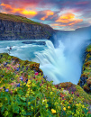 Stunning View of Gullfoss Waterfall in Iceland