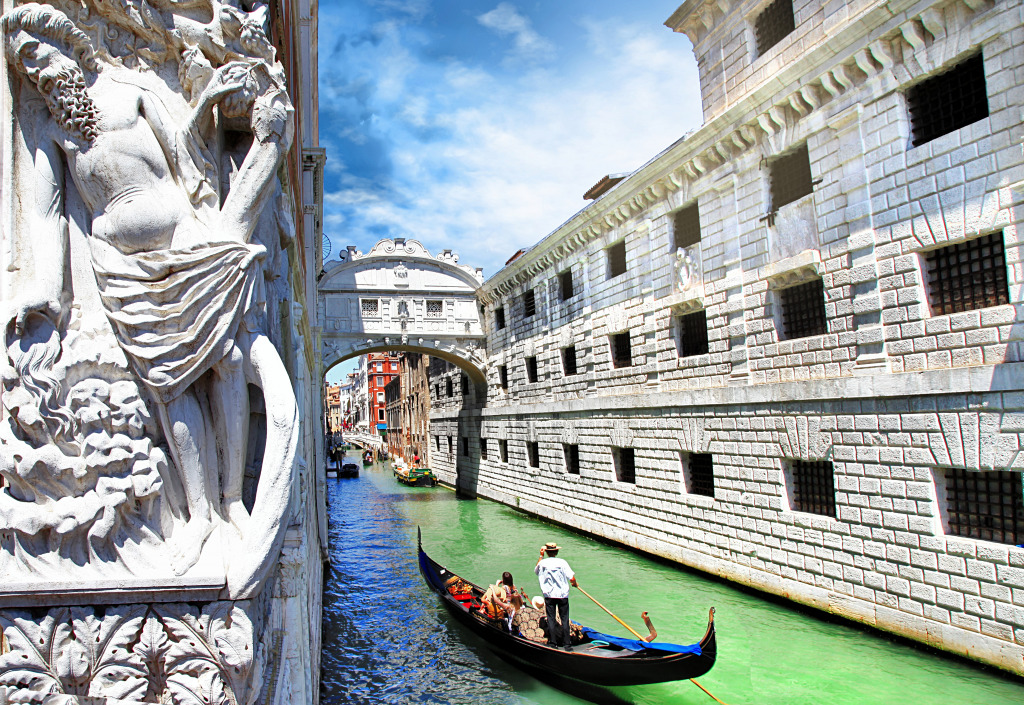Мост вздохов в Венеции, Италия jigsaw puzzle in Мосты puzzles on TheJigsawPuzzles.com