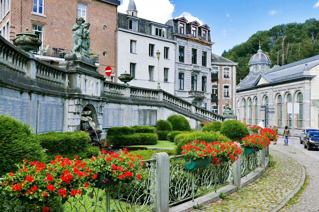 Die Cascade Monumentale in Spa, Belgien jigsaw puzzle in Straßenansicht puzzles on TheJigsawPuzzles.com