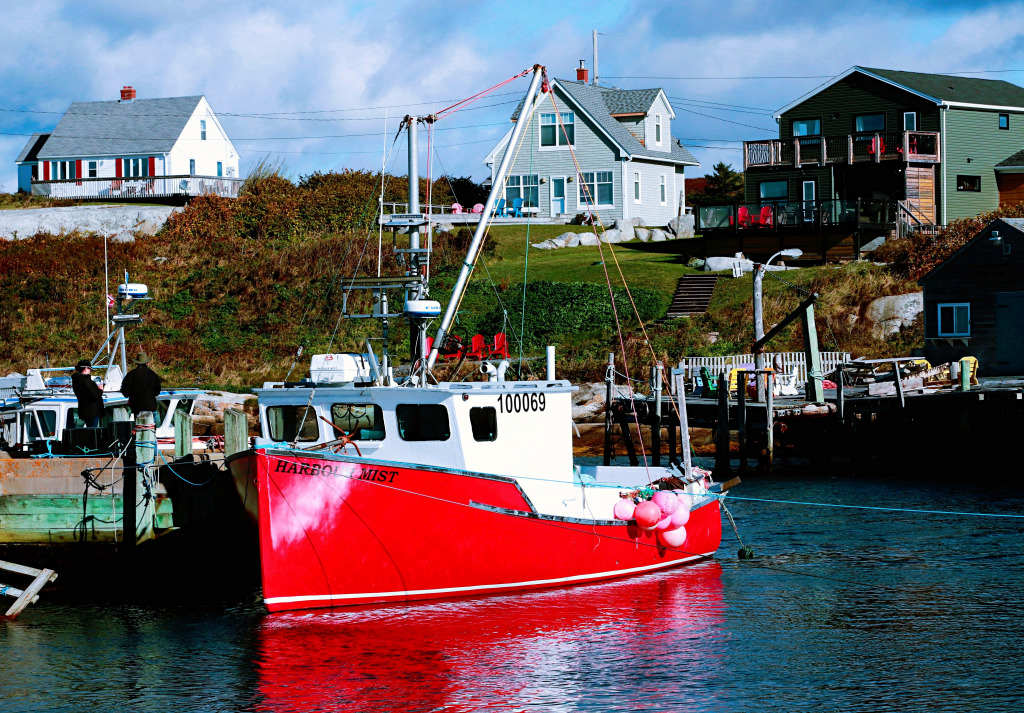 Harbor Mist, Peggy's Cove, Nova Scotia, Kanada jigsaw puzzle in Großartige Landschaften puzzles on TheJigsawPuzzles.com