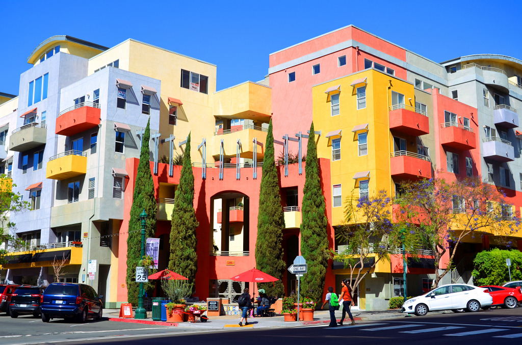 Little Italy, San Diego skyline, CA, USA jigsaw puzzle in Puzzle of the Day puzzles on TheJigsawPuzzles.com