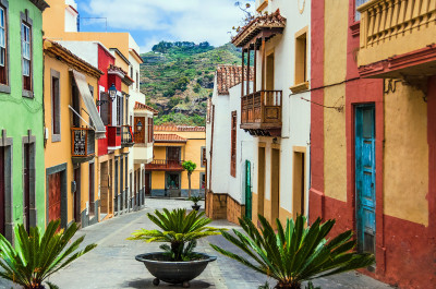 Historic Street in Teror, Gran Canaria, Spain