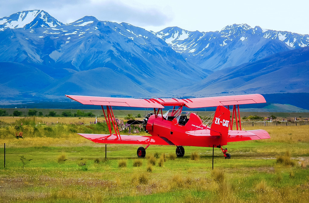 Biplan Grumman Ag-Cat, Île du Sud, Nouvelle-Zélande jigsaw puzzle in Puzzle du jour puzzles on TheJigsawPuzzles.com