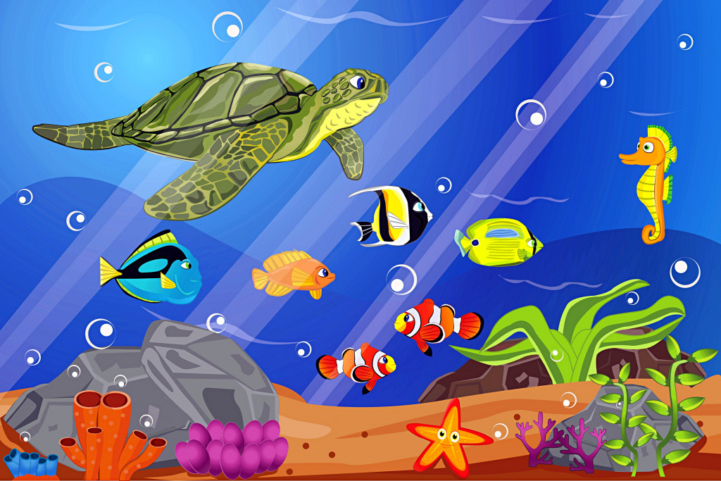 Leben unter Wasser jigsaw puzzle in Kinder Puzzles puzzles on TheJigsawPuzzles.com