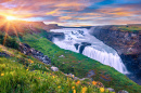 Beautiful View of Gullfoss Waterfall, Iceland