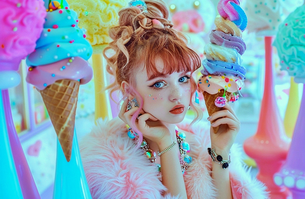 Ice Cream-Themed Photoshoot jigsaw puzzle in People puzzles on TheJigsawPuzzles.com