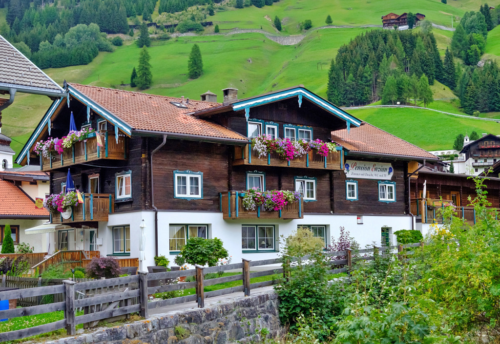 Pension Enzian in St. Jakob, Österreich jigsaw puzzle in Straßenansicht puzzles on TheJigsawPuzzles.com