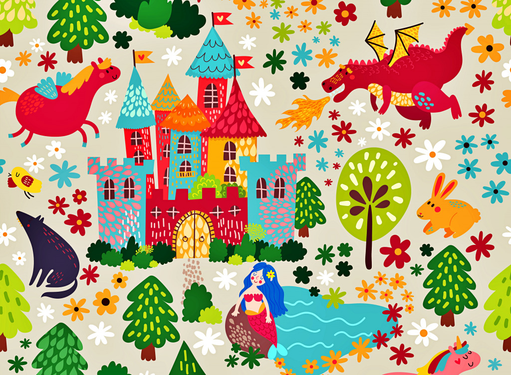 Abbildung eines Märchenschlosses jigsaw puzzle in Schlösser puzzles on TheJigsawPuzzles.com