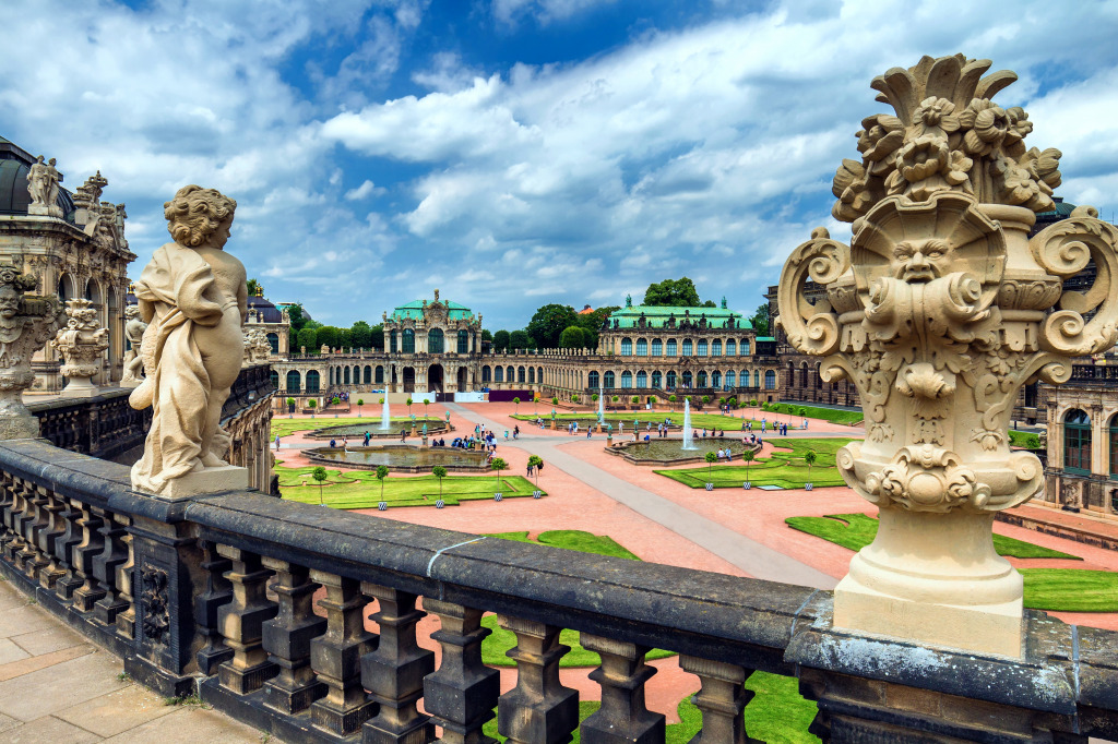 Famous Zwinger Palace in Dresden, Germany jigsaw puzzle in Castles puzzles on TheJigsawPuzzles.com