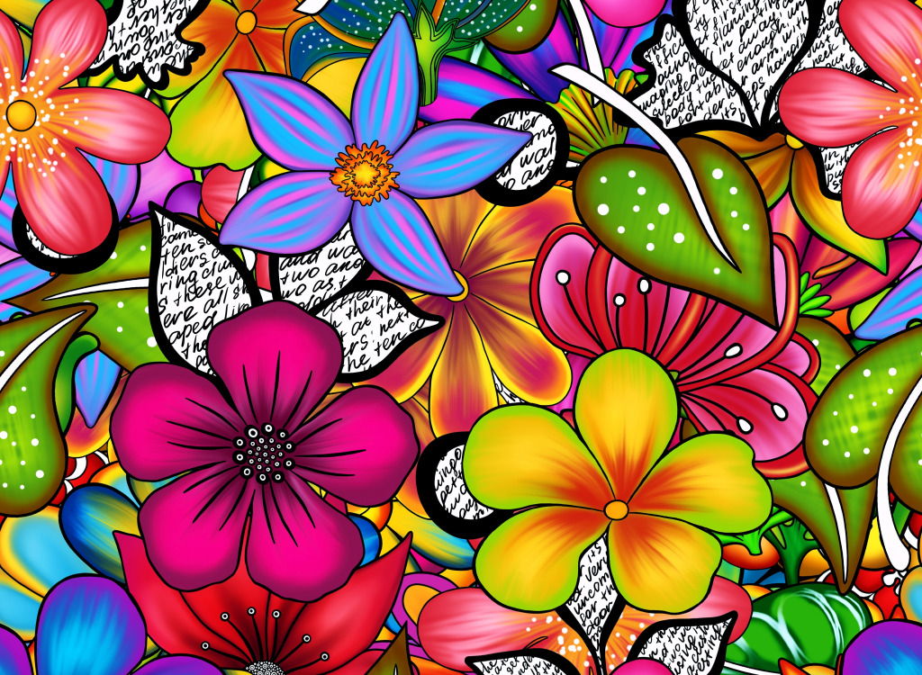 Motif floral vif jigsaw puzzle in Fleurs puzzles on TheJigsawPuzzles.com