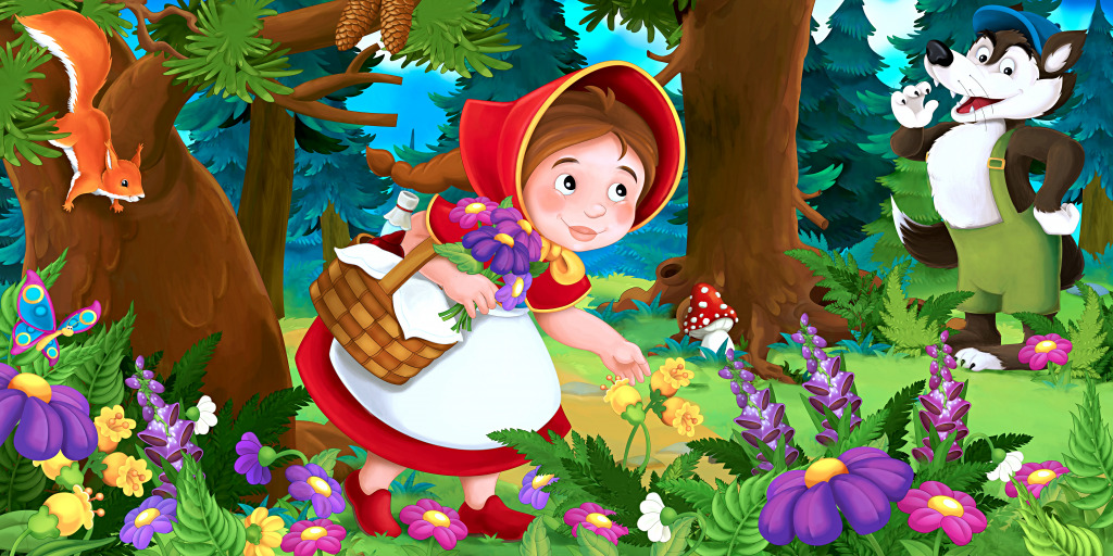 Le Petit Chaperon Rouge dans la Forêt jigsaw puzzle in Puzzles pour enfants puzzles on TheJigsawPuzzles.com