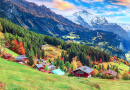 View of Wengen, Bernese Oberland, Switzerland