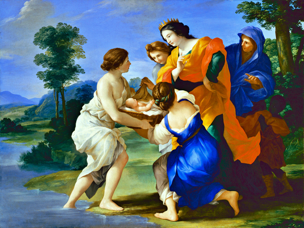 Die Entdeckung Moses jigsaw puzzle in Kunstwerke puzzles on TheJigsawPuzzles.com