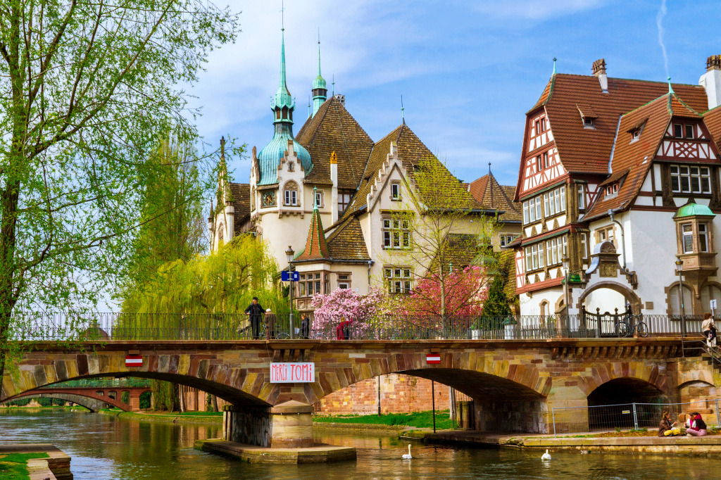 Lycée International des Pontonniers in Straßburg jigsaw puzzle in Brücken puzzles on TheJigsawPuzzles.com