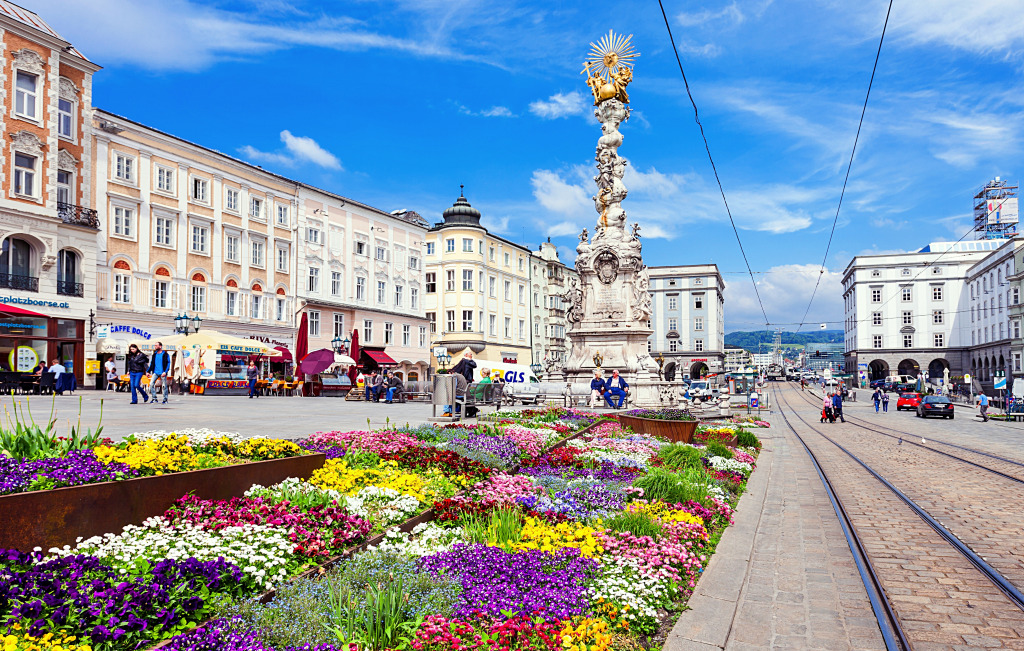 Holy Trinity Column in Linz, Austria jigsaw puzzle in Street View puzzles on TheJigsawPuzzles.com