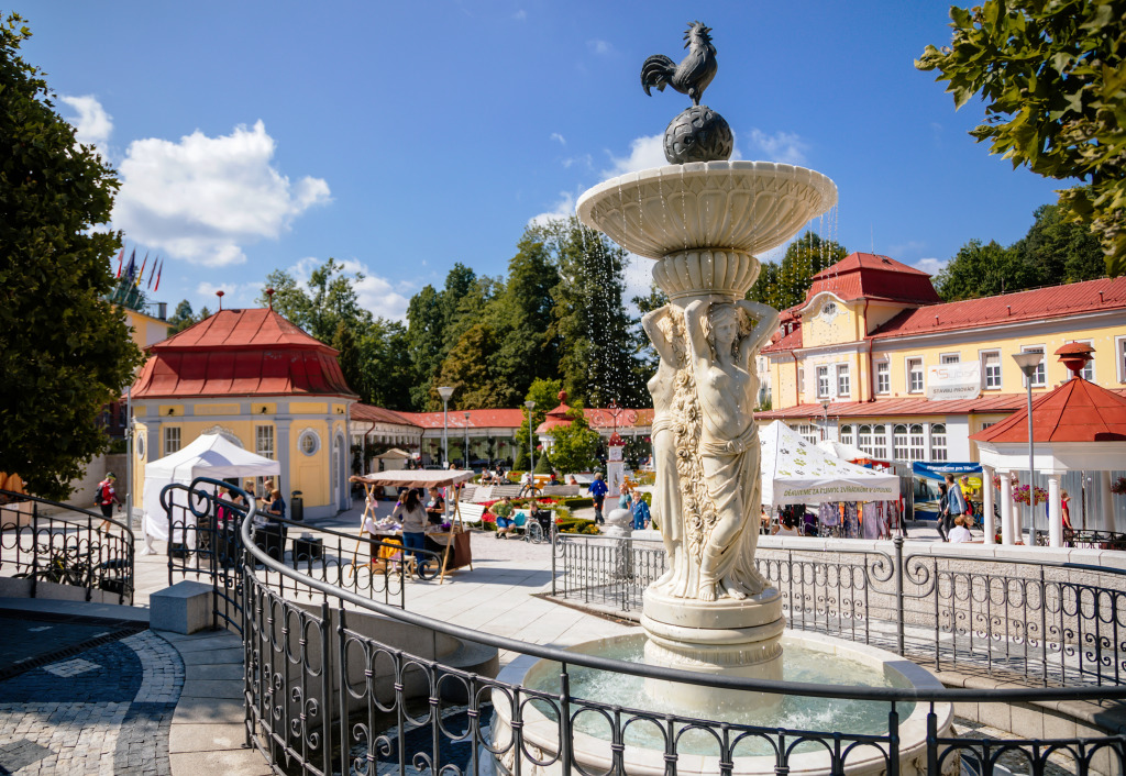 Historic Spa Town of Lázně Libverda, Czechia jigsaw puzzle in Waterfalls puzzles on TheJigsawPuzzles.com