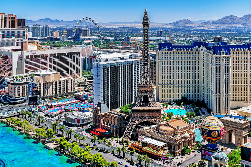 Aerial View of the Las Vegas Strip, Nevada, USA jigsaw puzzle in Great Sightings puzzles on TheJigsawPuzzles.com
