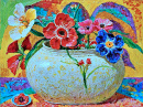 Flowers in a Large Vessel
