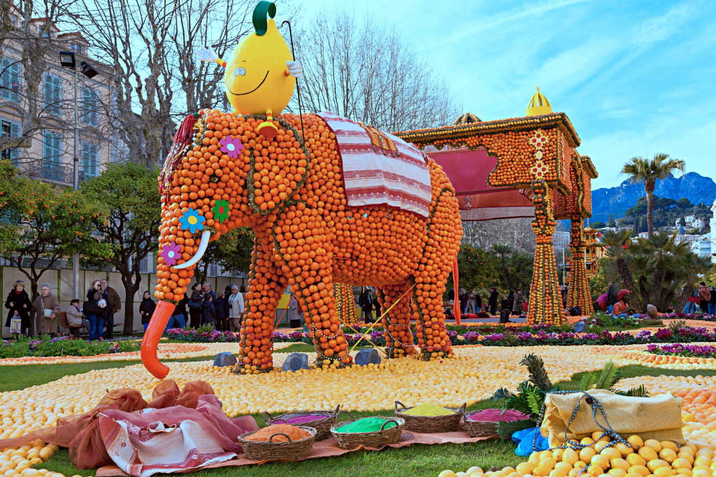 Лимонный фестиваль в Ментоне, Франция jigsaw puzzle in Животные puzzles on TheJigsawPuzzles.com