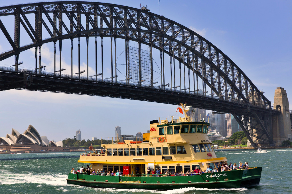 Port et ferry de Sydney, Australie jigsaw puzzle in Ponts puzzles on TheJigsawPuzzles.com