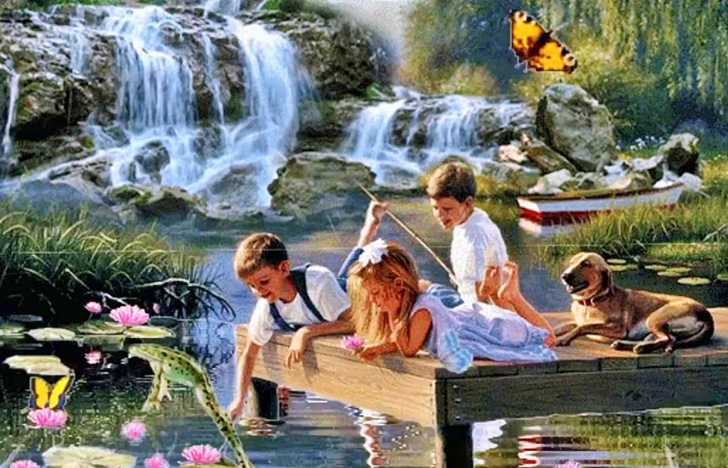 Journée d’été par Mark Keathley jigsaw puzzle in Chutes d'eau puzzles on TheJigsawPuzzles.com