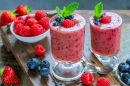 Mixed Berry Smoothie with Fresh Mint