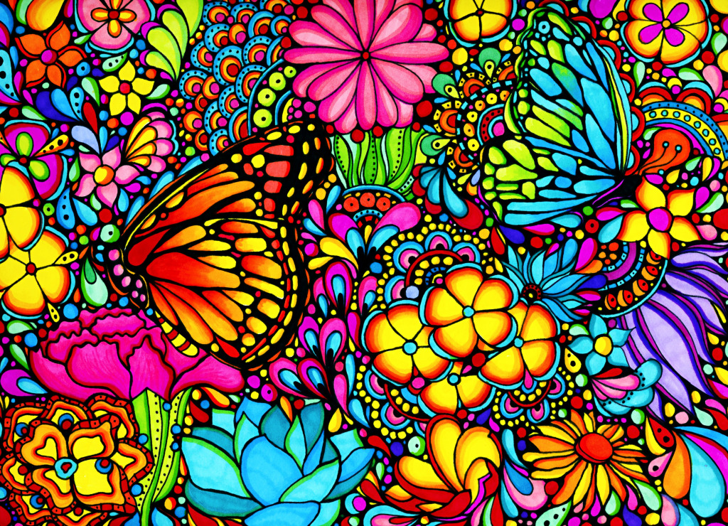 Сад бабочек jigsaw puzzle in Fractals puzzles on TheJigsawPuzzles.com