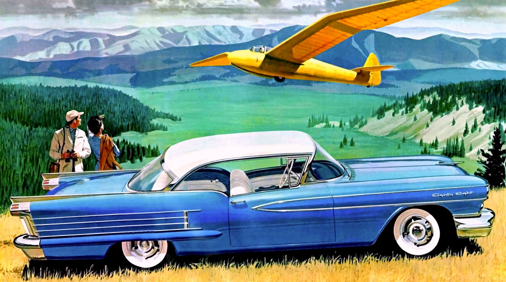 Oldsmobile Dynamic 88 Coupé de Noël 1958 jigsaw puzzle in Aviation puzzles on TheJigsawPuzzles.com