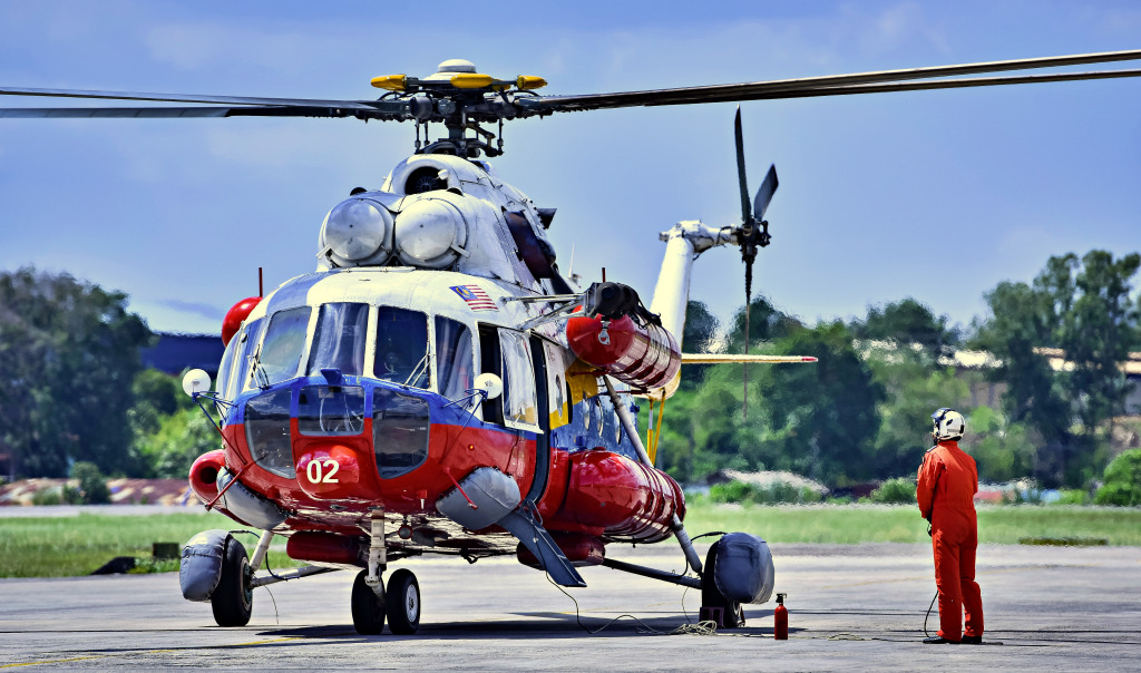 Hélicoptère de sauvetage Mi-17, Kuala Lumpur, Malaisie jigsaw puzzle in Aviation puzzles on TheJigsawPuzzles.com
