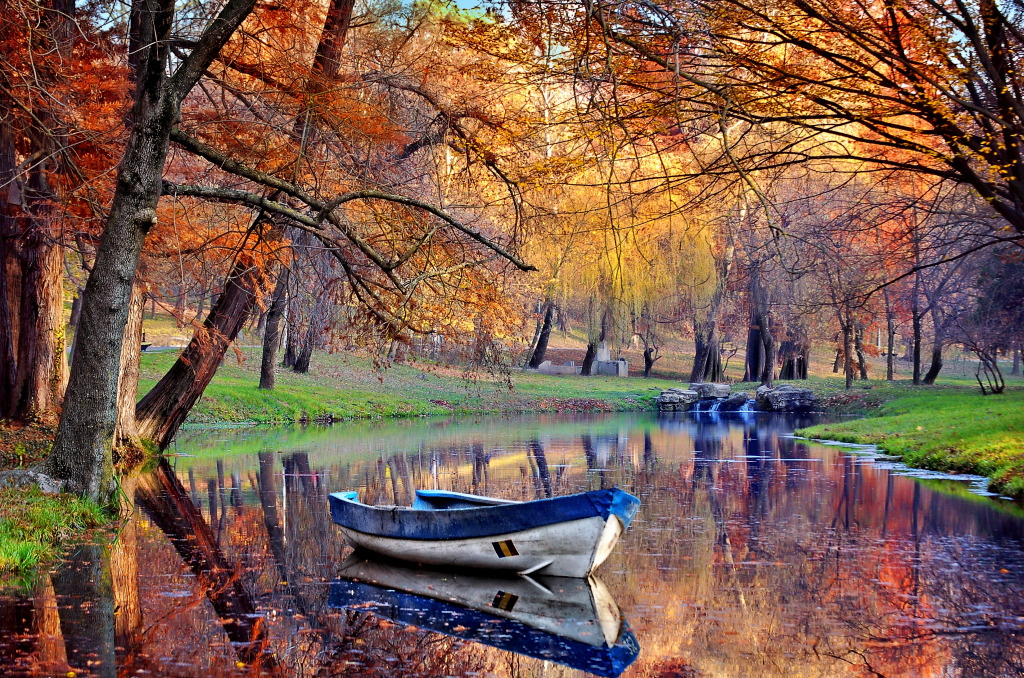 Paysage automnal coloré jigsaw puzzle in Magnifiques vues puzzles on TheJigsawPuzzles.com