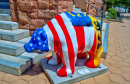 Flag Bearer in Front of City Hall in New Bern, NC