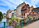 Picturesque view of a Canal in Strasbourg, France