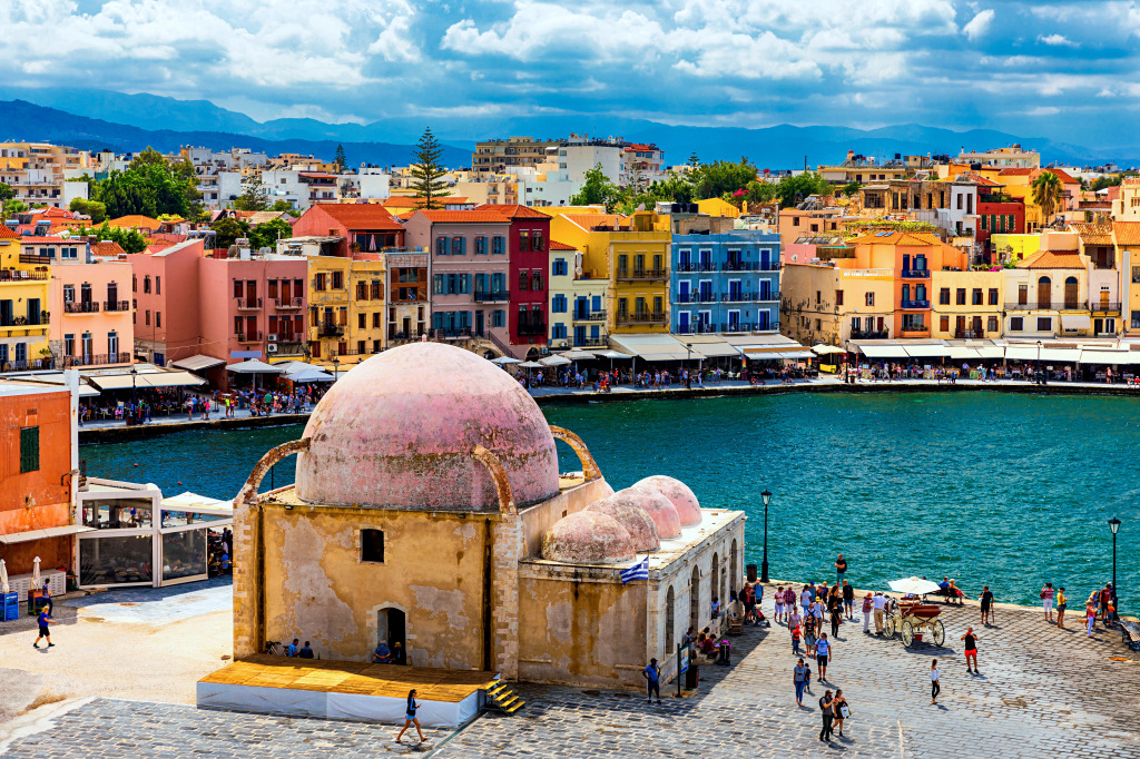 Старая мечеть в Хании, Крит, Греция jigsaw puzzle in Пазл дня puzzles on TheJigsawPuzzles.com