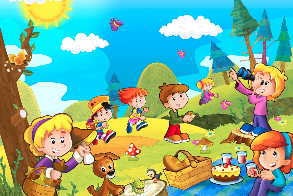 Piquenique na Floresta jigsaw puzzle in Infantil puzzles on TheJigsawPuzzles.com