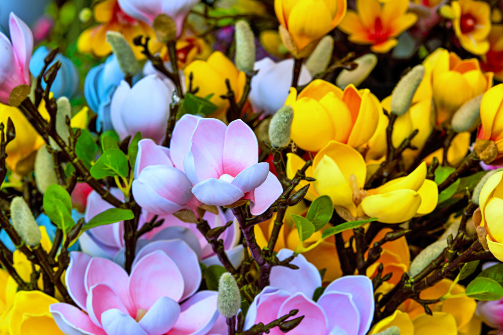 Beautiful Handmade Artificial Flowers jigsaw puzzle in Flowers puzzles on TheJigsawPuzzles.com