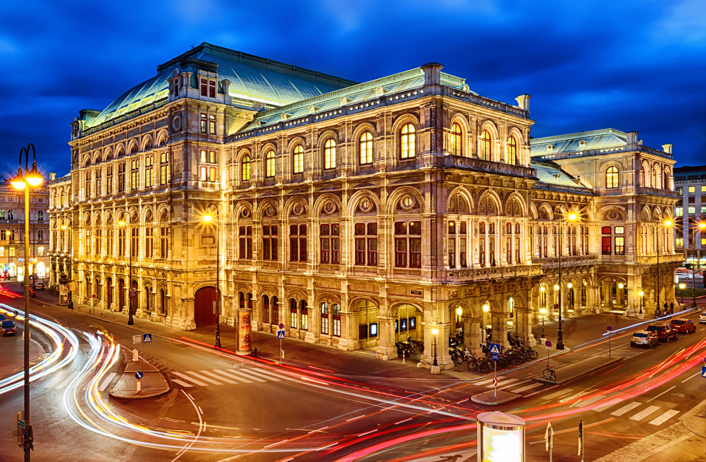 Венский оперный театр, Австрия jigsaw puzzle in Замки puzzles on TheJigsawPuzzles.com
