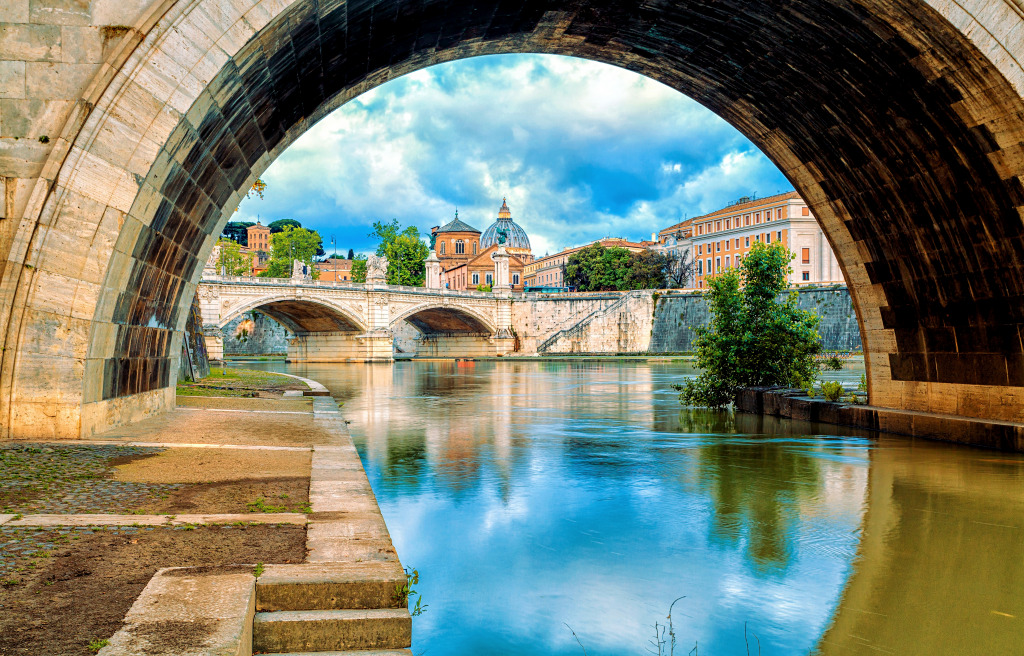 Die Petersbasilika in Rom, Italien jigsaw puzzle in Brücken puzzles on TheJigsawPuzzles.com