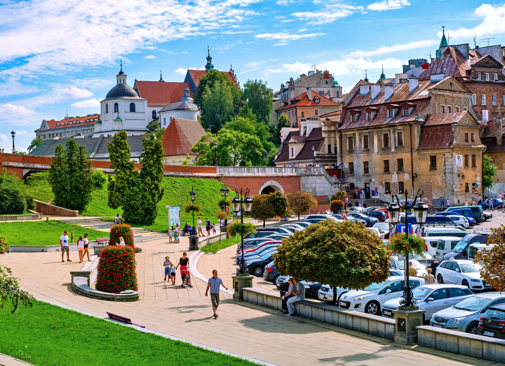 Вид на исторический старый город Люблин, Польша jigsaw puzzle in Мосты puzzles on TheJigsawPuzzles.com