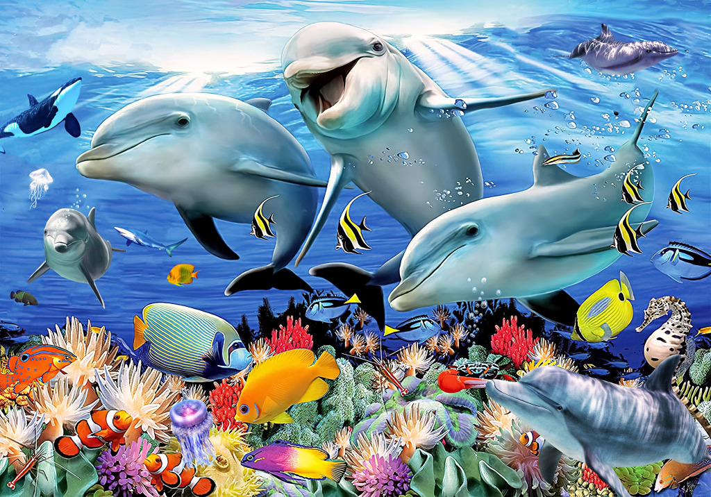 Bright Coral Reef jigsaw puzzle in Under the Sea puzzles on TheJigsawPuzzles.com