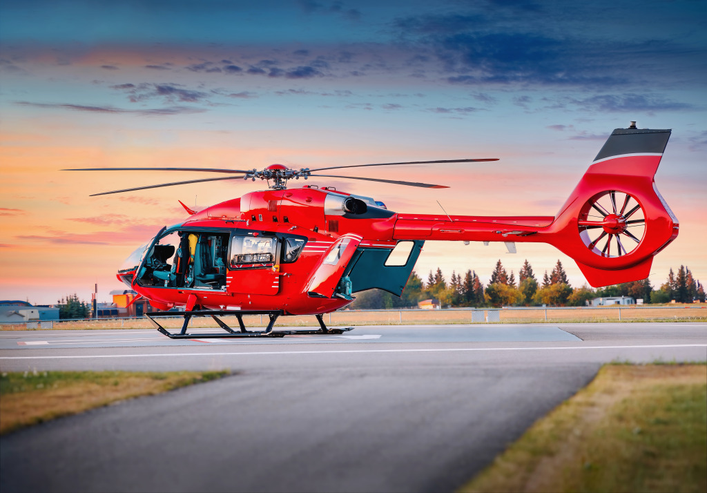 Airbus H145 Medical Service Hubschrauber jigsaw puzzle in Luftfahrt puzzles on TheJigsawPuzzles.com