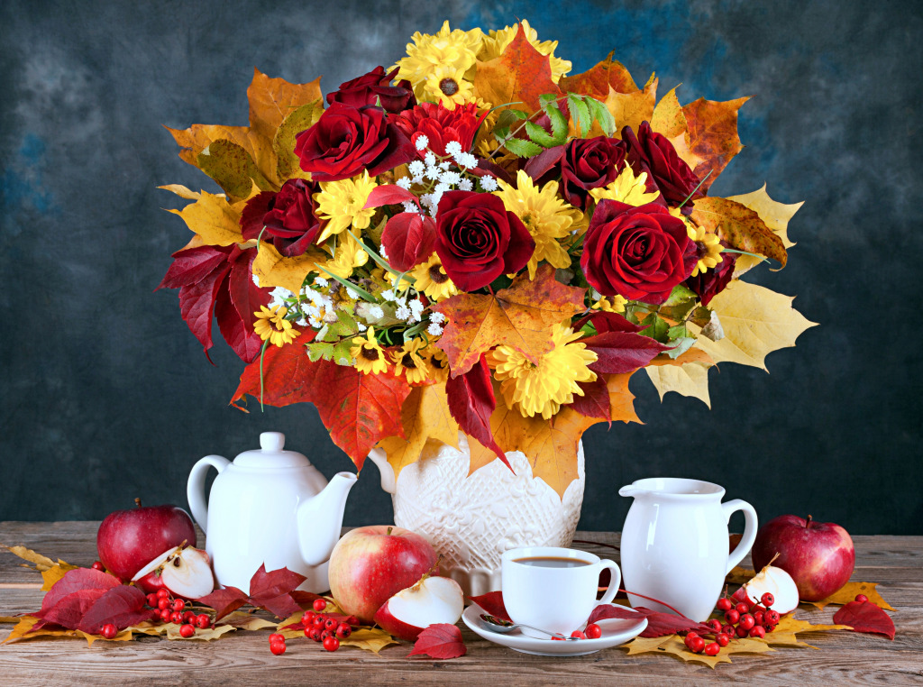 Autumn Still Life jigsaw puzzle in Flowers puzzles on TheJigsawPuzzles.com