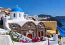 Church in Oia Village, Santorini Island, Greece